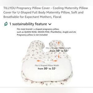 Tillyou Pregnancy Pillow Cover